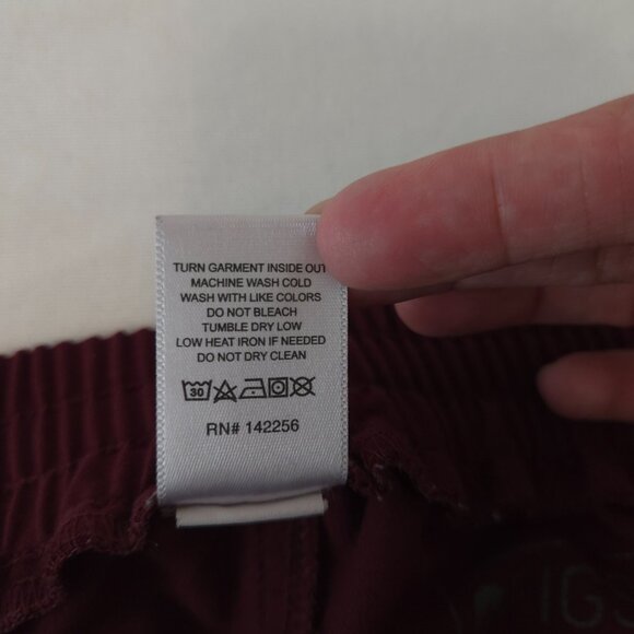 Figs Women's Yola Skinny Scrub Pants In Burgundy - Picture 11 of 16